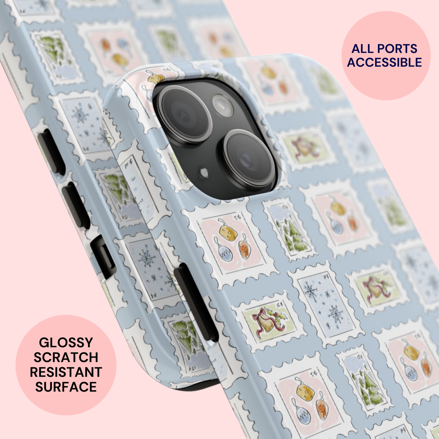 Winter Blues Stamp Phone Case