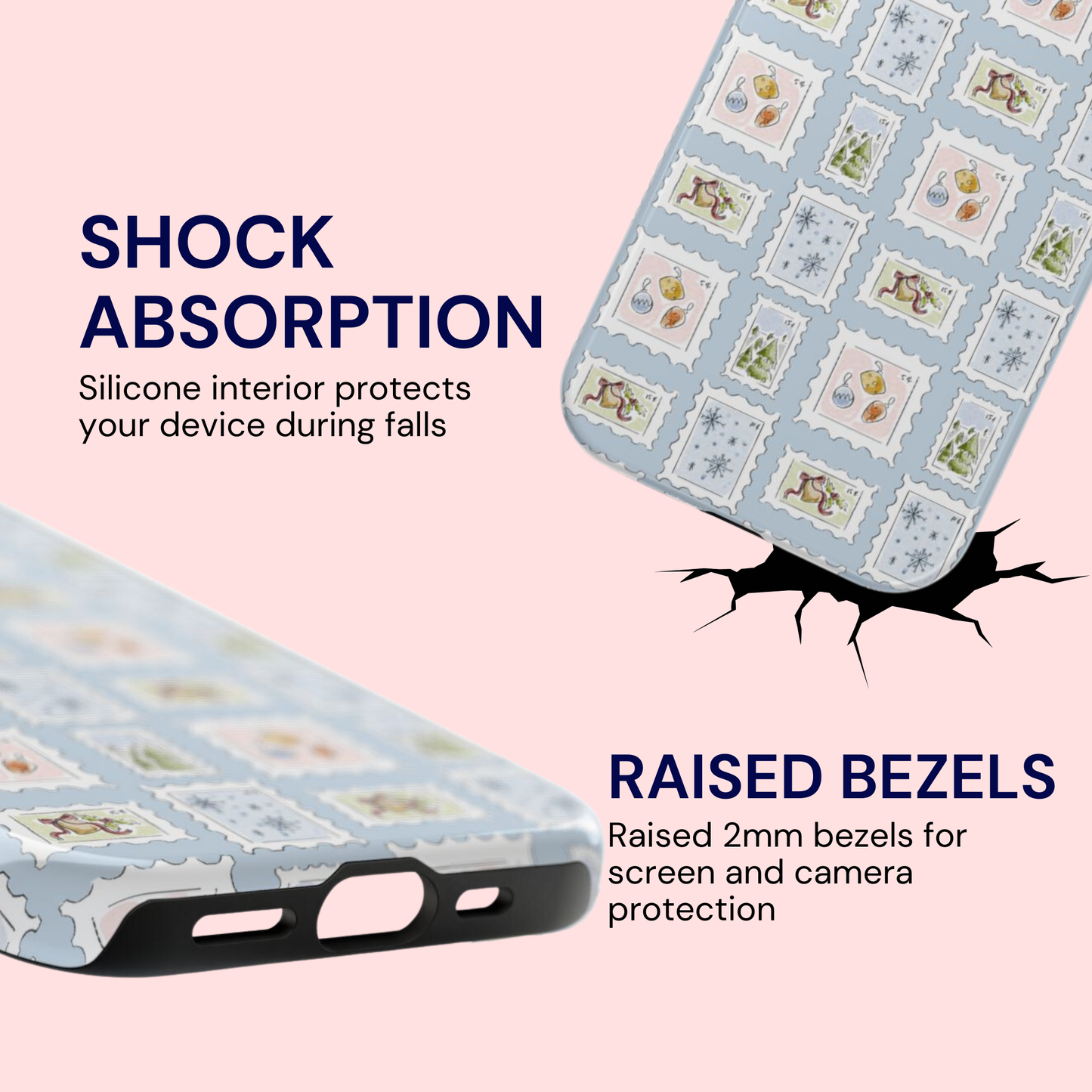 Winter Blues Stamp Phone Case