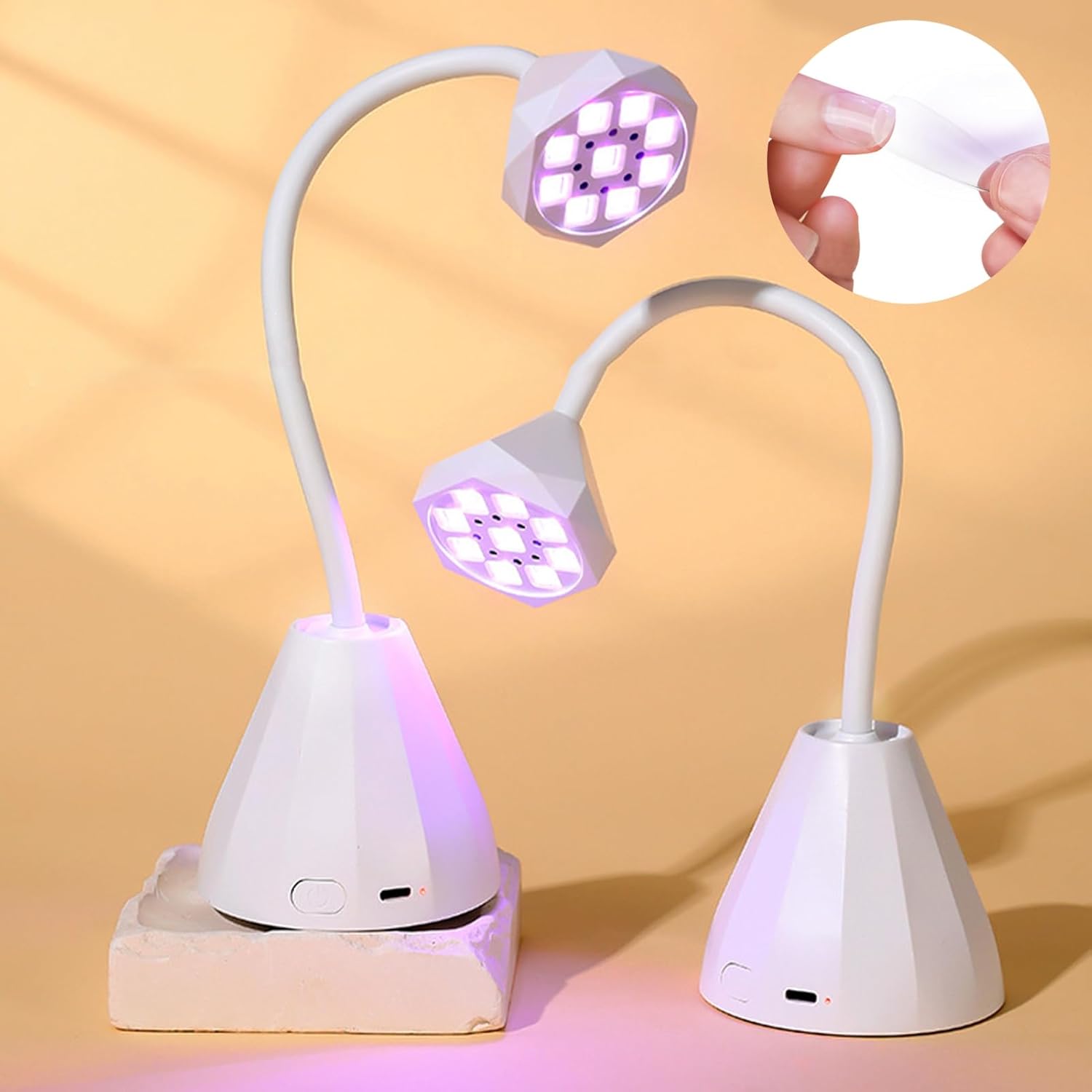 Goosenecks UV Light for Nails Art  Rechargeable