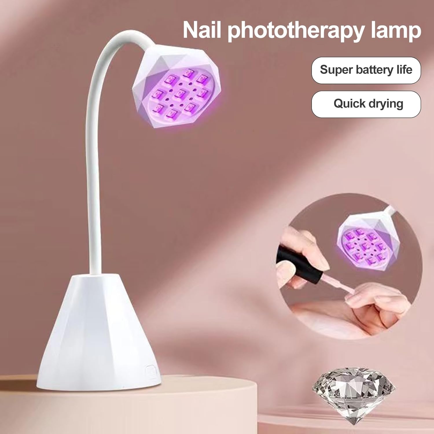 Goosenecks UV Light for Nails Art  Rechargeable