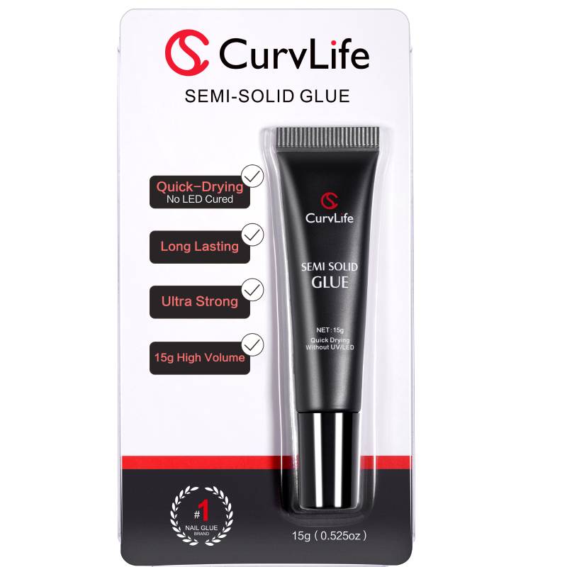 15g Semi solid glue New Upgrade Super Strong Quick drying without cure nail glue