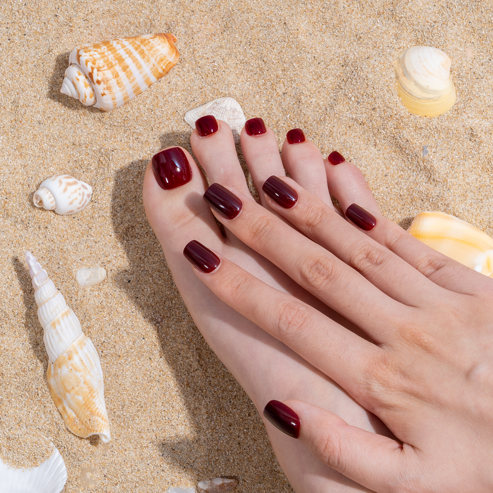 Mani & Pedi Toe Press-On Set X0049XUE6F-Z