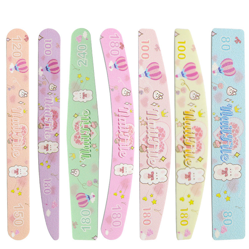 7 PCS Nail File Set - Includes 100/180. 180/240. 80/80. 120/150 Grit Files for Manicures