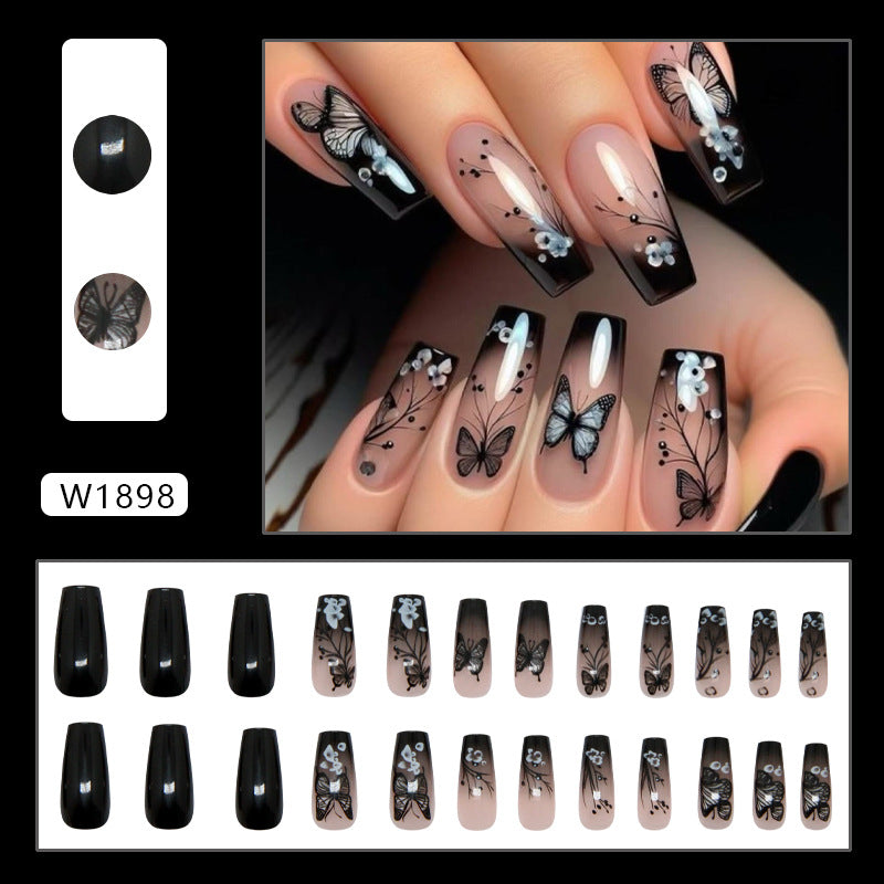 24pcs/Set Press On Nail W1898