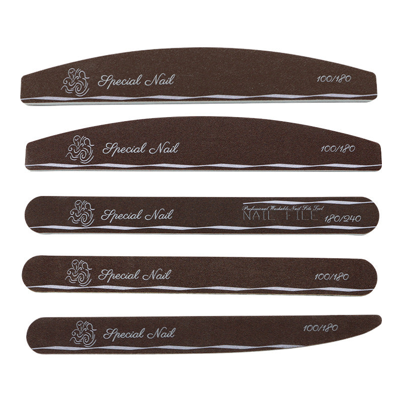 5 PCS  Nail File Set - Includes Sponge File. Emery File. and Wooden File for Manicures