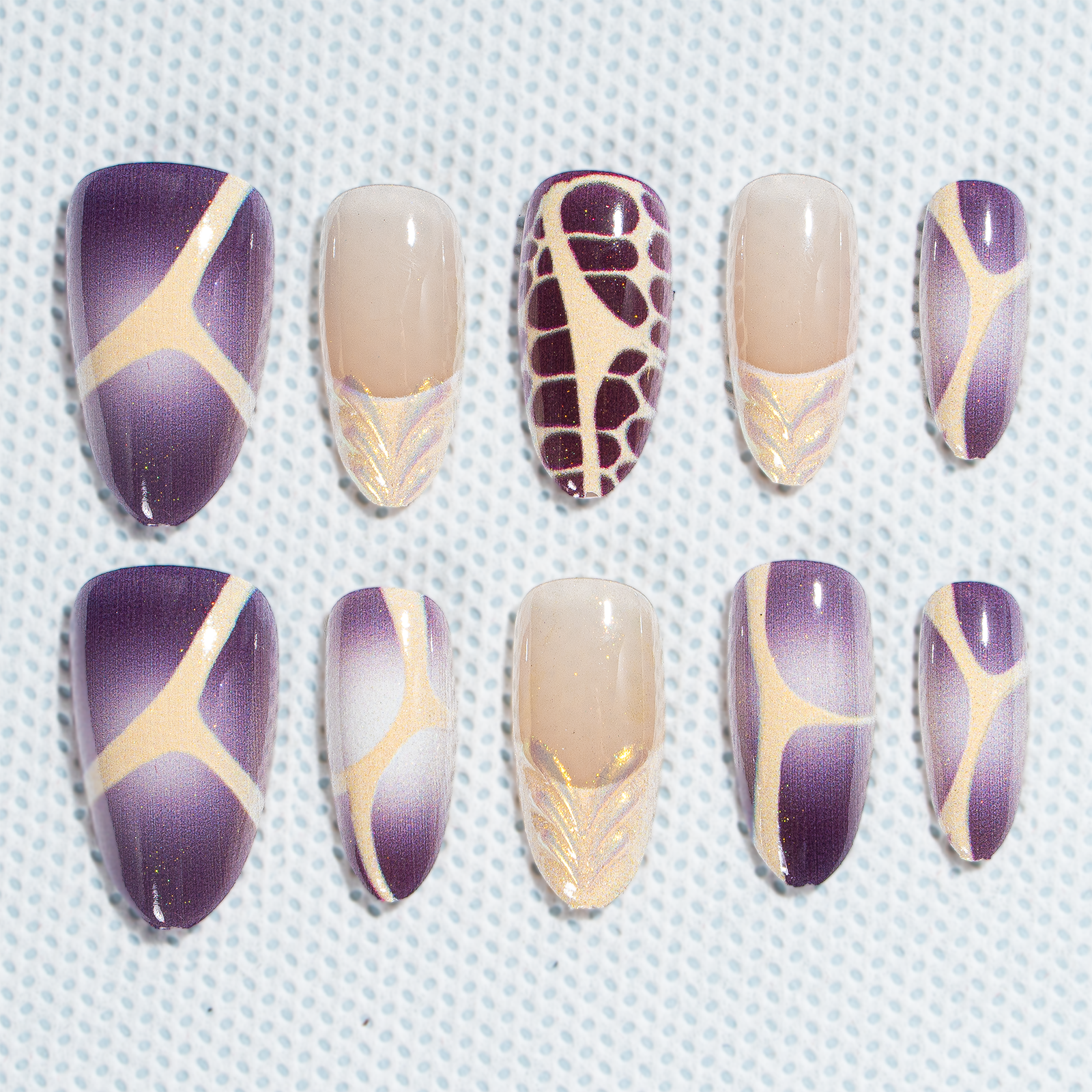 Sale 15 Sizes-30 Pcs 3D Press On nails tk3d09